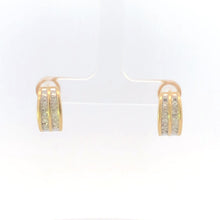 Load image into Gallery viewer, 14K 0.50 Ctw Diamond Squared French Clip Earrings Yellow Gold