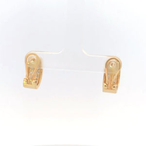 14K 0.50 Ctw Diamond Squared French Clip Earrings Yellow Gold