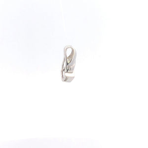 10K Princess Sapphire Diamond Accent Squared Pendant White Gold
