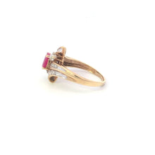 Load image into Gallery viewer, 10K 1.05 Ctw Natural Ruby Ornate Bypass Ring Yellow Gold