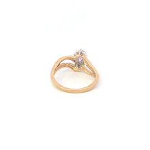 Load image into Gallery viewer, 10K Marquise Amethyst Diamond Accent Vintage Ring Yellow Gold
