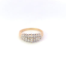 Load image into Gallery viewer, 10K 0.59 Ctw Diamond Vintage Baguette Cluster Ring Yellow Gold