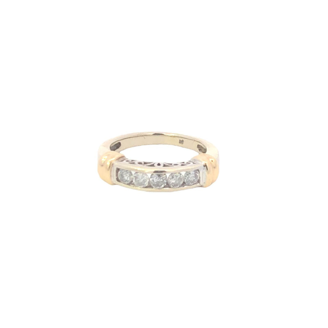 10K 0.50 Ctw Diamond Classic Wedding Band Ring White Gold