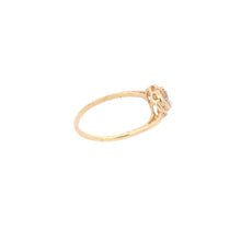 Load image into Gallery viewer, 10K Diamond Heart Petal Cluster Love Symbol Ring Yellow Gold