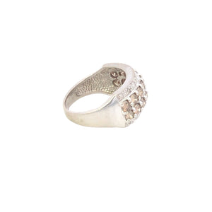 10K 1.50 Ctw Fancy Diamond Encrusted Band Ring White Gold