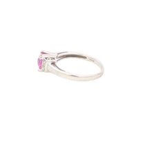Load image into Gallery viewer, 10K Cushion Pink Sapphire Diamond Statement Ring White Gold