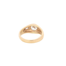 Load image into Gallery viewer, 10K Men&#39;s Round Baguette Accent CZ Statement Ring Yellow Gold