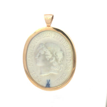 Load image into Gallery viewer, 14K 150 Year Staatliche Museen zu Berlin Cameo Oval Pendant Yellow Gold