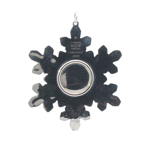 Sterling Silver 1973 Gorham Snowflake Star Christmas Ornament