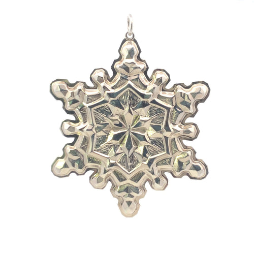 Sterling Silver 1971 Gorham Snowflake Star Christmas Ornament