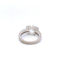 Load image into Gallery viewer, Sterling Silver Round CZ Encrusted Travel Engagement Ring