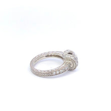 Load image into Gallery viewer, Sterling Silver Round CZ Encrusted Travel Engagement Ring