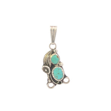 Load image into Gallery viewer, Sterling Silver Native American Sharon Cisco Navajo Turquoise Pendant