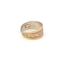 Load image into Gallery viewer, Sterling Silver 18K Gold Peruvian Mayan Open Back Band Ring