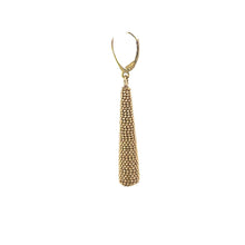 Load image into Gallery viewer, 14K Textured Tear Drop Granulated Single Dangle Earring Yellow Gold