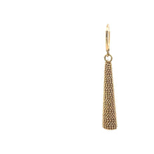 Load image into Gallery viewer, 14K Textured Tear Drop Granulated Single Dangle Earring Yellow Gold