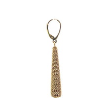 Load image into Gallery viewer, 14K Textured Tear Drop Granulated Single Dangle Earring Yellow Gold