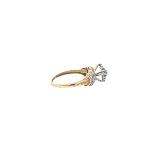 10K Vintage Diamond Cluster Statement Ring Yellow Gold
