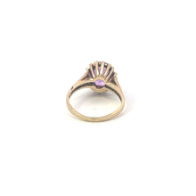 Load image into Gallery viewer, 10K Oval Amethyst Vintage Classic Statement Ring Yellow Gold