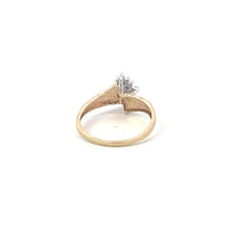 Load image into Gallery viewer, 10K Vintage Diamond Illusion Statement Bypass Ring Yellow Gold