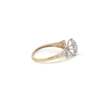 Load image into Gallery viewer, 10K Vintage Diamond Illusion Statement Bypass Ring Yellow Gold