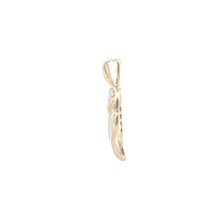Load image into Gallery viewer, 10K Diamond Heart Love Symbol Vintage Romantic Pendant Yellow Gold