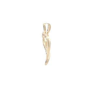 10K Diamond Heart Love Symbol Vintage Romantic Pendant Yellow Gold