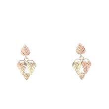 Load image into Gallery viewer, 14K Black Hills Leaf Grape Cluster Dangle Earrings Yellow Gold