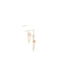 Load image into Gallery viewer, 14K Black Hills Leaf Grape Cluster Dangle Earrings Yellow Gold