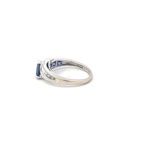 Load image into Gallery viewer, 10K Trillion Princess Iolite Diamond Accent Ring White Gold