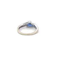 Load image into Gallery viewer, 10K Trillion Princess Iolite Diamond Accent Ring White Gold