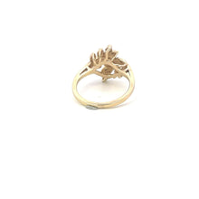Load image into Gallery viewer, 10K Diamond Freeform Vine Wrap Leaf Nature Motif Ring Yellow Gold