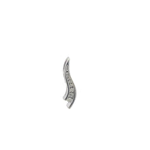 Load image into Gallery viewer, 10K Diamond Graduated Wave Journey Symbol Pendant White Gold