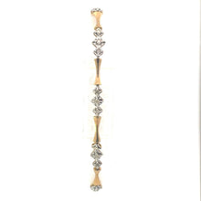 Load image into Gallery viewer, 10K Diamond Vintage Curved Bar Tennis Bracelet 7.25&quot; Yellow Gold