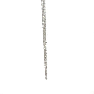 10K 0.9mm Chain Twist Spiral Link Vintage Necklace 20.25" White Gold