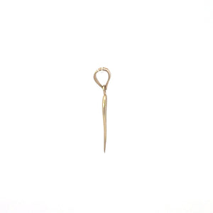 10K Italian Horn Traditional Protection Symbol Charm/Pendant Yellow Gold