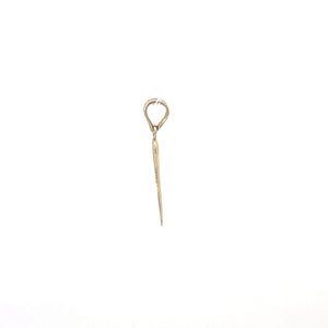 10K Italian Horn Traditional Protection Symbol Charm/Pendant Yellow Gold
