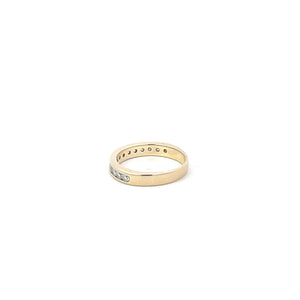 14K 0.56 Ctw Diamond Classic Wedding Band Ring Yellow Gold