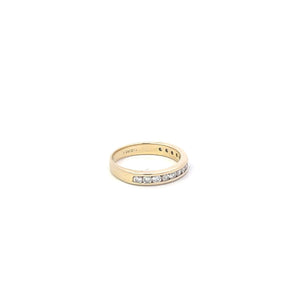 14K 0.56 Ctw Diamond Classic Wedding Band Ring Yellow Gold