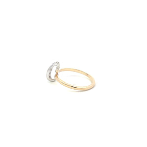 14K Classic Diamond Wavy Vintage Statement Ring Yellow Gold