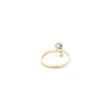 Load image into Gallery viewer, 14K Classic Diamond Wavy Vintage Statement Ring Yellow Gold