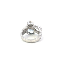 Load image into Gallery viewer, Sterling Silver 14k Gold Blue Topaz Prasiolite Diamond Ring