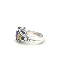 Load image into Gallery viewer, Sterling Silver 18k Gold Amethyst Pearl Butterfly Ann King Ring