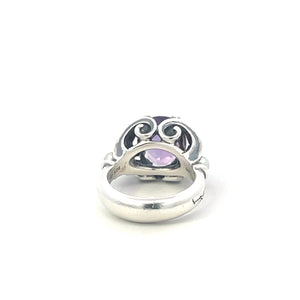 Sterling Silver 18k Gold Amethyst Pearl Butterfly Ann King Ring