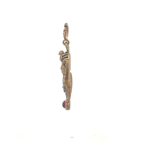 Sterling Silver Enamel Pharoah Ancient Egyptian King Charm/Pendant