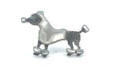 Load image into Gallery viewer, Sterling Silver Mother of Pearl Southwestern Poodle Dog Pin/Brooch