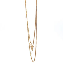 Load image into Gallery viewer, 14K 0.8mm Square Chain Vintage Classic Link Necklace 20.5&quot; Yellow Gold