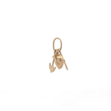 Load image into Gallery viewer, 14K Heart Anchor Cross Love Faith Hope Charm/Pendant Yellow Gold