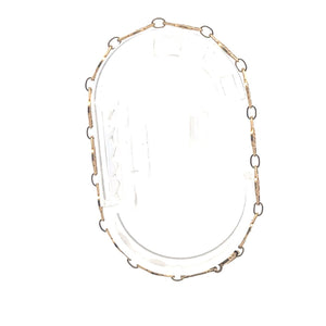 14K Filigree Flower Link Vintage Fashion Chain Bracelet 6.75" Yellow Gold