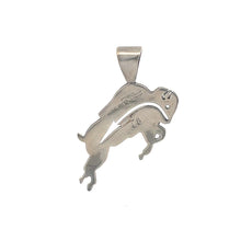 Load image into Gallery viewer, Sterling Silver Ray Tracy Knifewing Heartline Buffalo Pendant